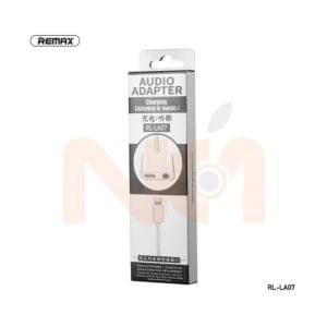 کابل تبدیل لایتنینگ اتصال همزمان هندزفری و شارژر ریمکس مدل RL-LA07 Lightning Male to 3.5mm And Lig