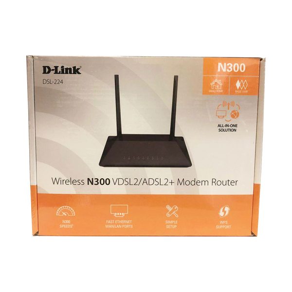 مودم روتر +VDSL2/ADSL2 بیسیم دی-لینک مدل DSL-224 NEW