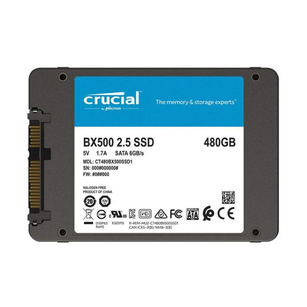 Crucial BX500 480GB Internal SSD