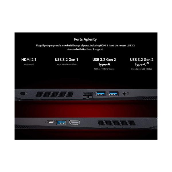 لپ تاپ 15 اینچ ایسر Nitro 5 AN515-45-R2LE-A PACK GAMING Ryzen 7 5800H/16GB/1TB SSD/RTX3070