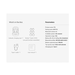 هدفون بلوتوثی کیو سی وای مدل T13 TWS