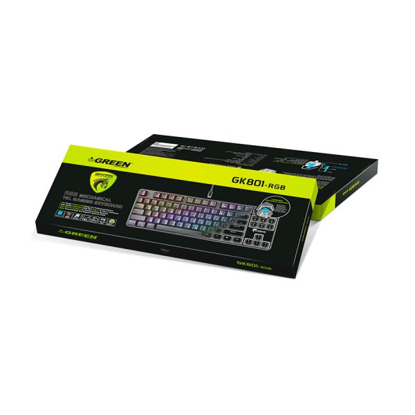 کیبورد مخصوص بازی گرین مدل GK801-RGB