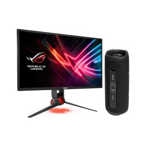 باندل مانیتور مخصوص بازی ایسوس مدل ROG Strix XG258Q با اسپیکر بلوتوثی قابل حمل جی بی ال مدل Flip 6