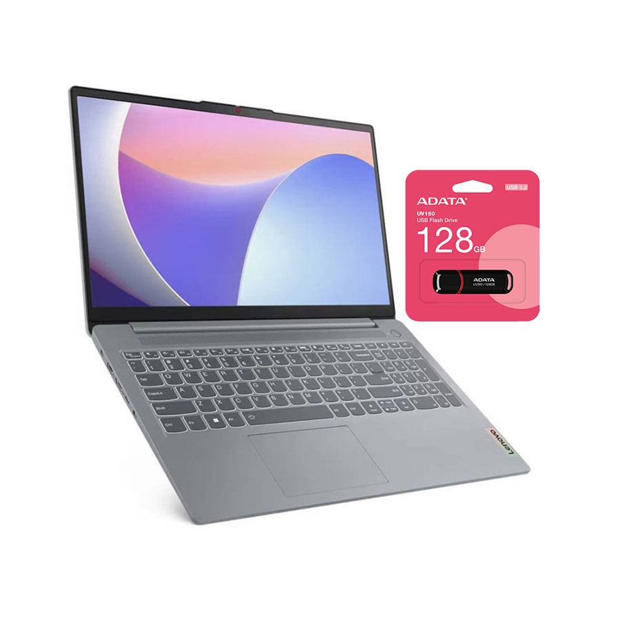 Lenovo IdeaPad Slim 3 15IRU8 Core i3 1305U8GB256GB SSDIntel UHD Laptop & ADATA DashDrive UV150 128GB Flash Memory Bundle (1)