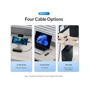 هاب 4 پورت USB 3.0 اوریکو مدل PW4U-C3-015