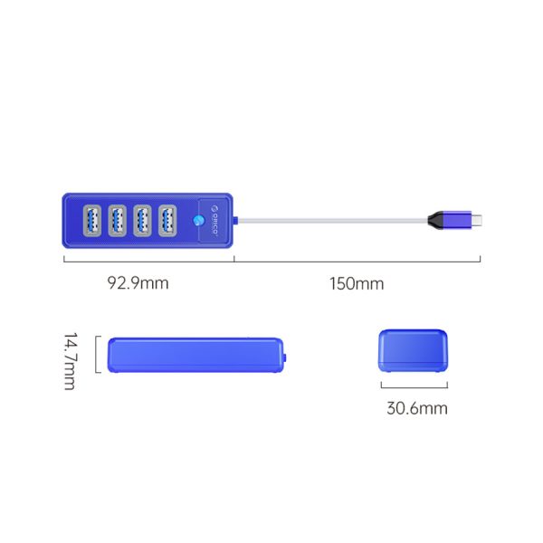 هاب 4 پورت USB 3.0 اوریکو مدل PW4U-C3-015