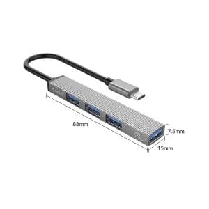 هاب چهار پورت USB-C اوریکو مدل AH-13