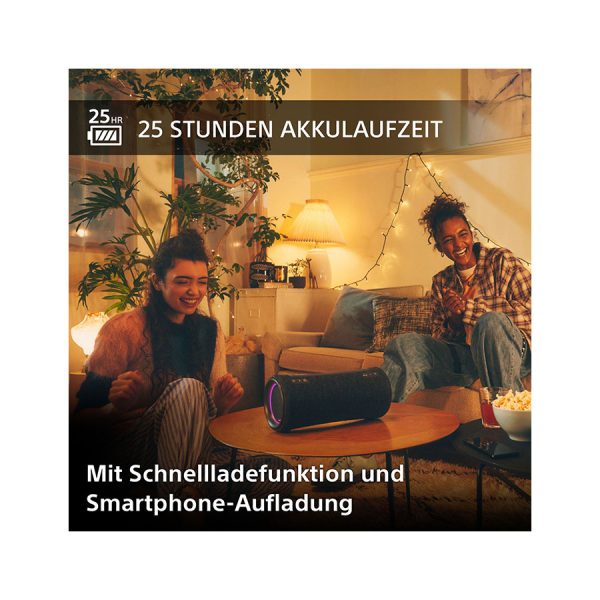 اسپیکر بلوتوثی قابل حمل سونی مدل SRS-XG300، منبع انرژی باتری، همراه با کابل شارژ، درگاه ارتباطی شامل AUX