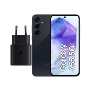 باندل گوشی موبایل سامسونگ مدل Galaxy A55 5G ظرفیت 256GB/8GB نسخه ویتنام با شارژر سامسونگ ۲۵ وات EP-TA800