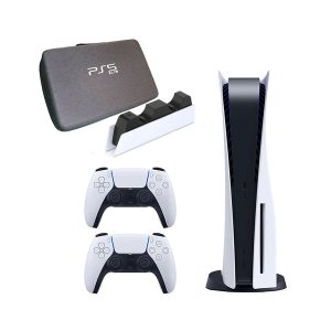 باندل کنسول PlayStation 5 Slim Region 2016A Europe به همراه دسته بازی DUALSENSE CFI-ZCT1W و پایه شارژر CFI-ZDS1 و کیف