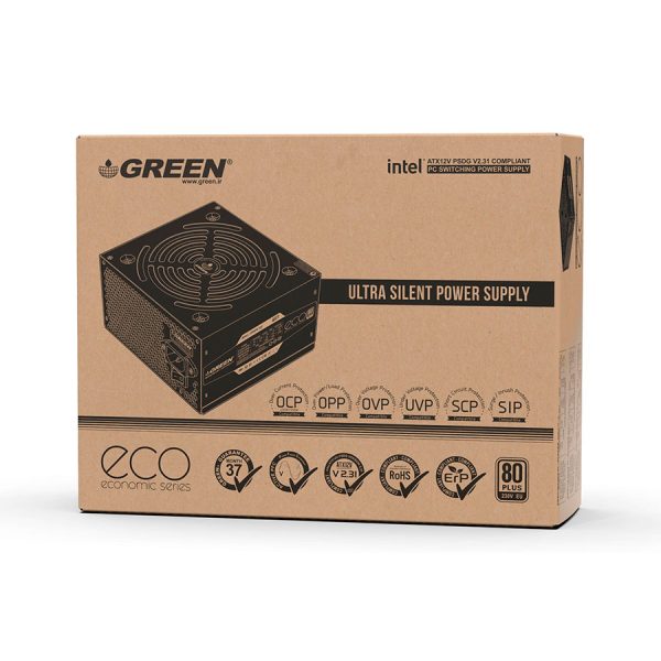 منبع تغذیه کامپیوتر گرین مدل GP550A-ECO Rev3.1