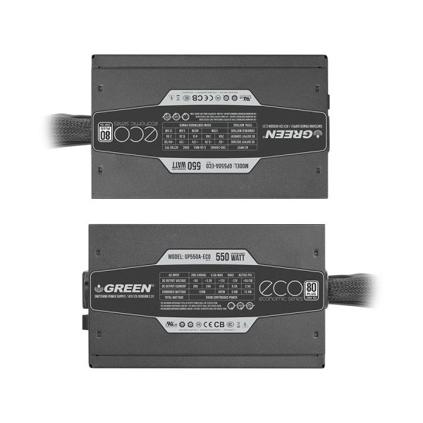 منبع تغذیه کامپیوتر گرین مدل GP550A-ECO Rev3.1