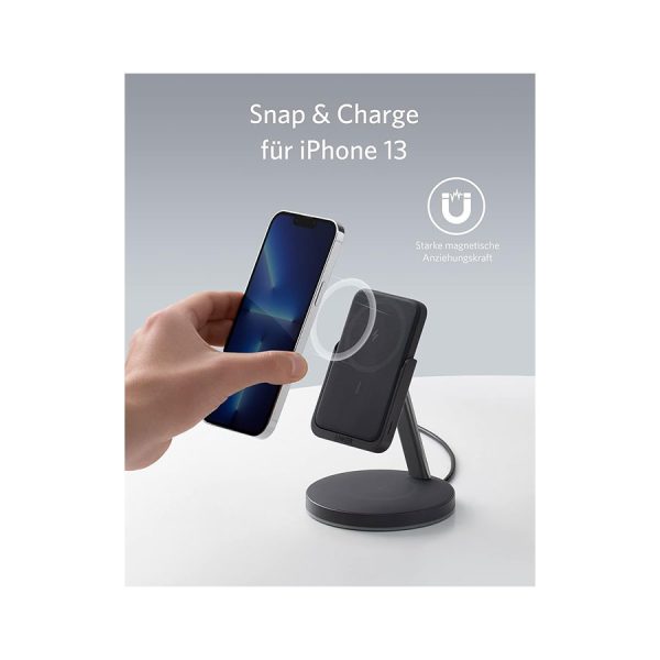 پایه نگهدارنده و شارژر بی سیم گوشی موبایل انکر مدل B25A7211