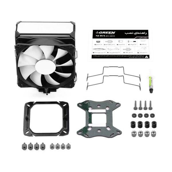 سیستم خنک کننده بادی گرین مدل NOTUS 400-ARGB