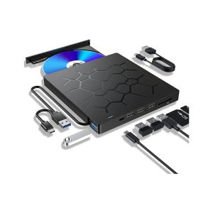 درایو نوری اکسترنال آکستروم AXTROM EXTERNAL CD/DVD DRIVE w/ Card Reader + FULL HUB