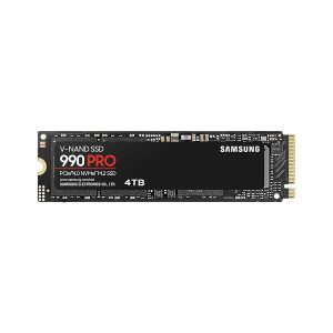 حافظه SSD اینترنال سامسونگ مدل 990 PRO ظرفیت 4TB PCIe 4.0 NVMe با سرعت خواندن 7450MB/s، سرعت نوشتن 6900MB/s، مقاومت در برابر شوک 1500G و عمر 1.5 میلیون ساعت